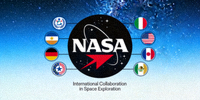 美国国家航空航天局(NASA)标志，代表航天领域合作